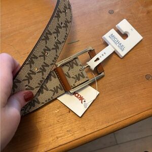 Michael Kors Gold and Brown Belt